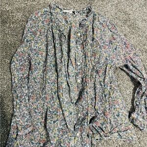 Floral Button-Up Blouse